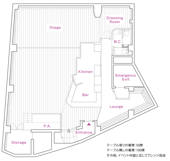 SARAVAH 東京　フロアレイアウト